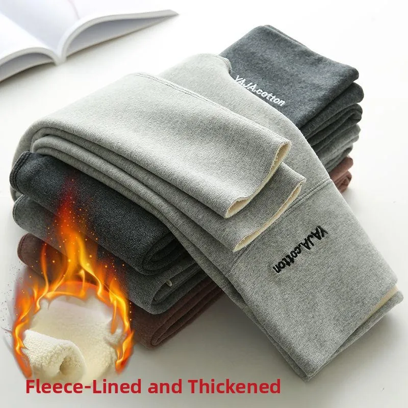 

Женские утепленные брюки с высокой талией, эластичные, стройнящие, универсальные, свободные, больших размеров, модные, длиной до щиколотки