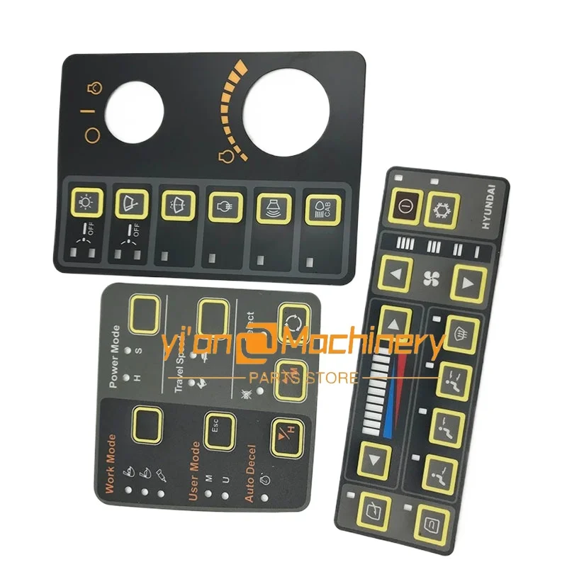 For Modern Excavator 200/215/225/265/305/-7 Air Conditioning Control Panel Accessories Stickers/Instruments