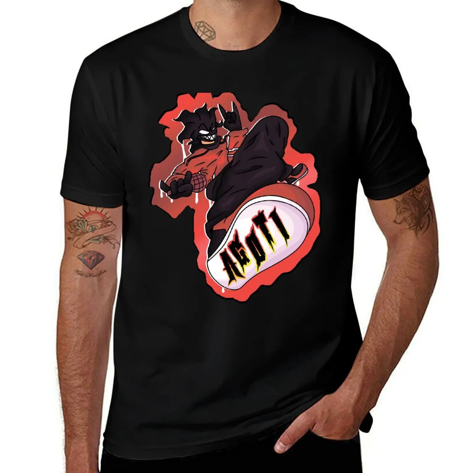 FNF AGOTI Grafiiti dynamic pose T-Shirt Urban Style Print T-Shirt