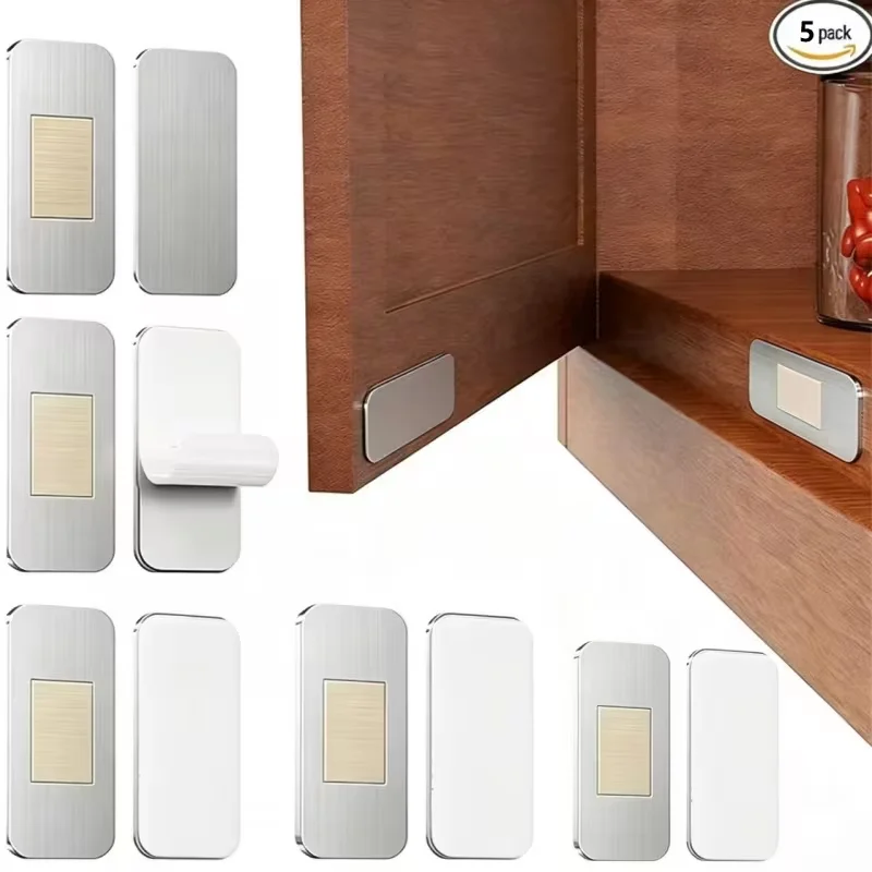 10 stainless steel ultra-thin strong magnetic cabinet door covers, which can be installed on the cabinet doors