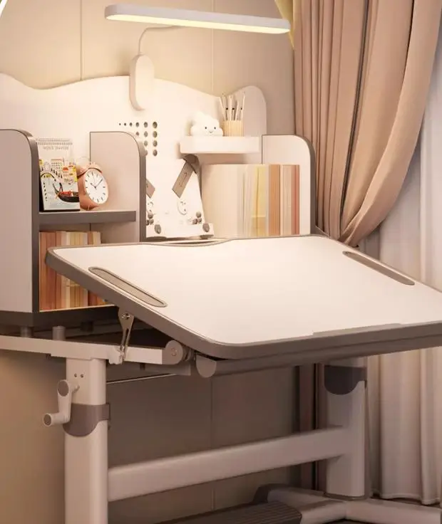 Adjustable office and home study desk and chair set, suitable for computer use or writing, durable and comfortable