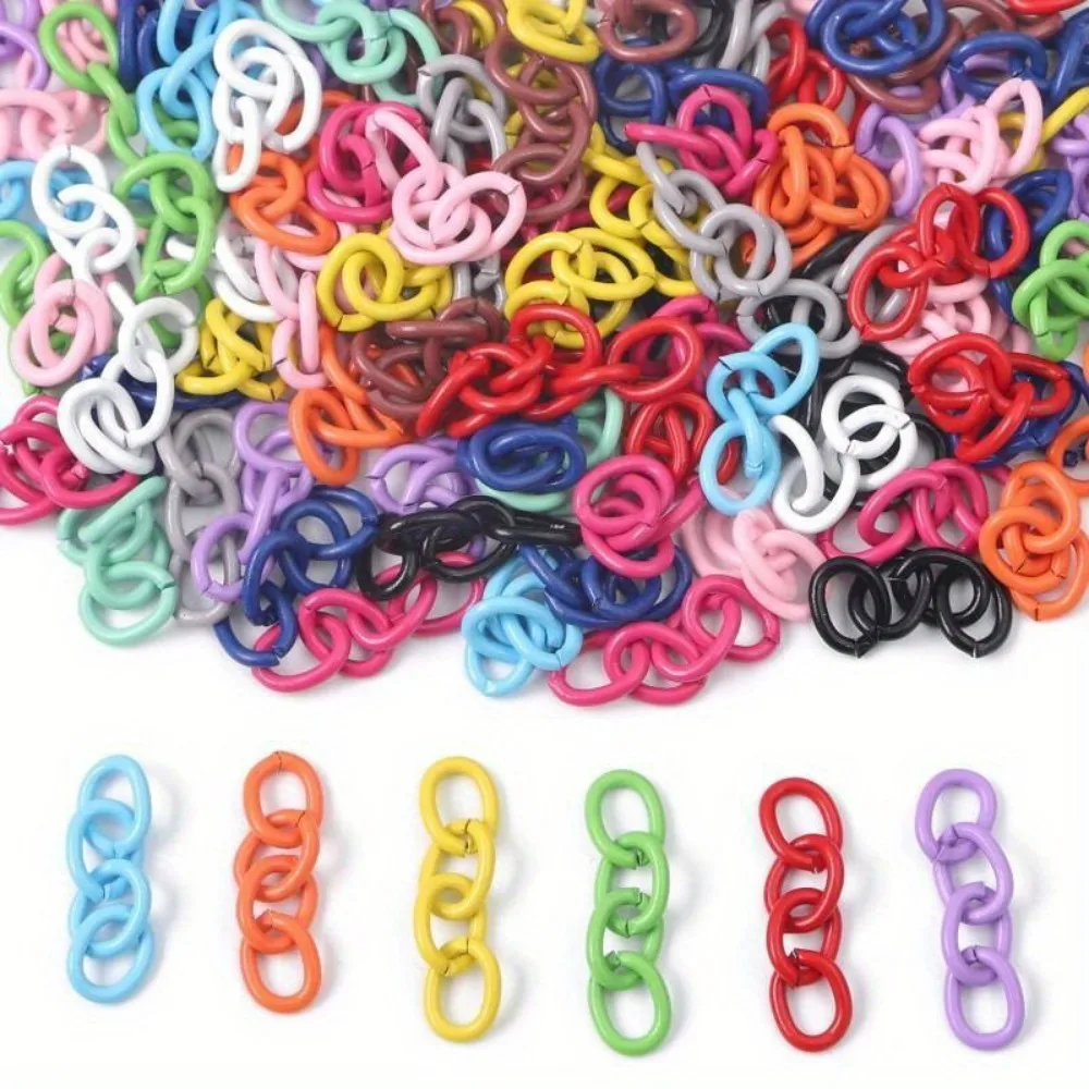 

20/40 Pcs 7X28MM Iron Jewelry Extension Chains Multicolor Link Chain Assortment for DIY Jewelry Bracelets Making Extenders
