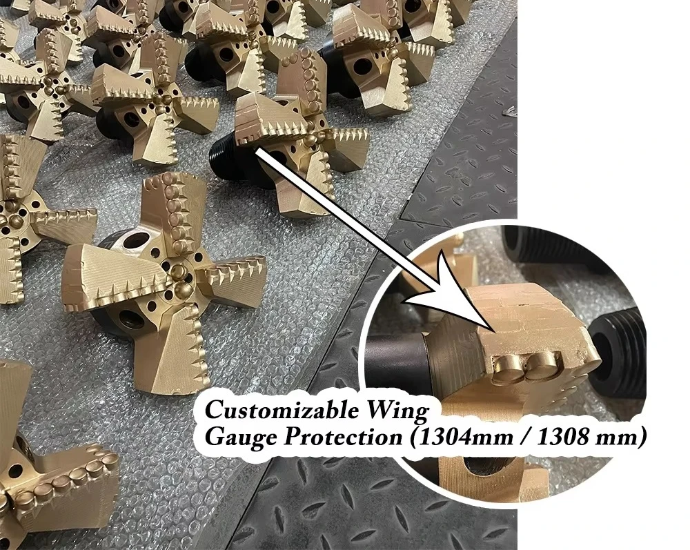 200mm 5 Blades Non-Core PDC Drill Bit Hard Rock PDC Drilling Tools Forged Diamond Cutter  API Certified
