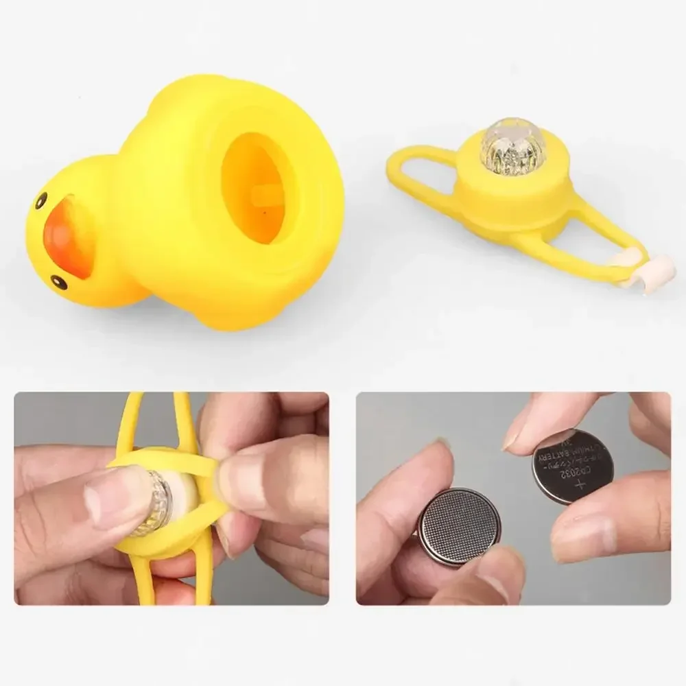 مضيئة نظارات خوذة بطة زخرفة صغيرة كسر الرياح صغيرة لطيف الأصفر بطة الطريق دراجة موتور خوذة الدراجات ديكور التماثيل