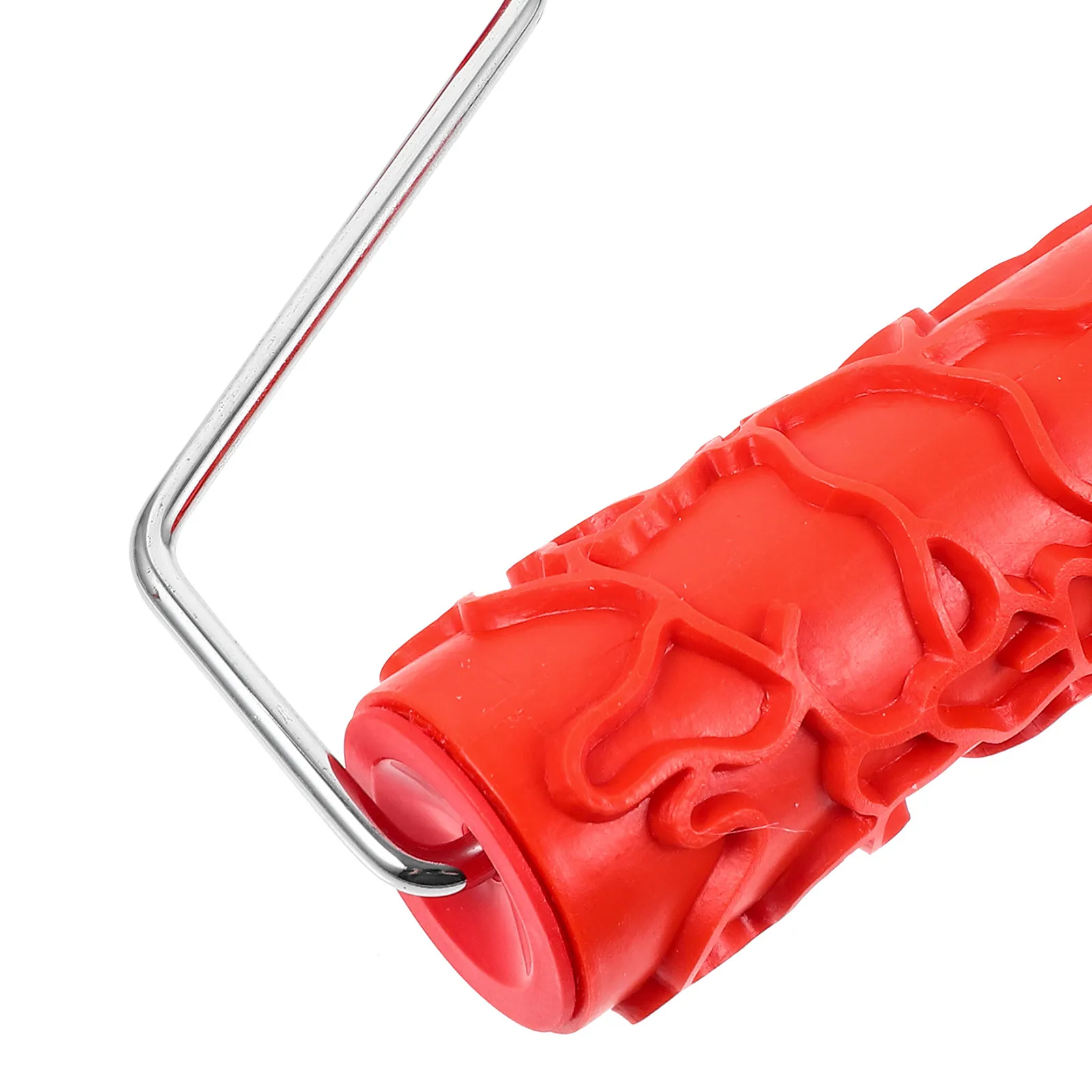 Portable Textured Paint Roller Ergonomic Handle Reusable Wall Decoration Tool for DIY Texture Patterns on Walls Floors Cabinets