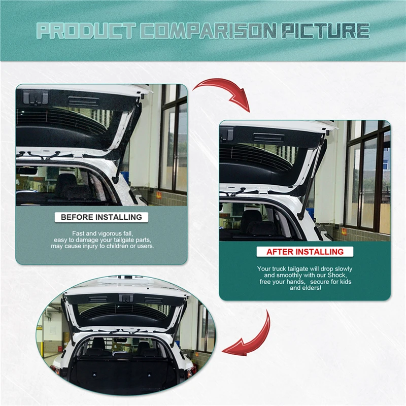 Traseiro Bonnet Tailgate Bota Suporte Barras, Gás Spring, Shock Struts, Acessórios do carro, Lexus RX300, 1999, 2000, 2001, 2002, 2003, 2pcs Set