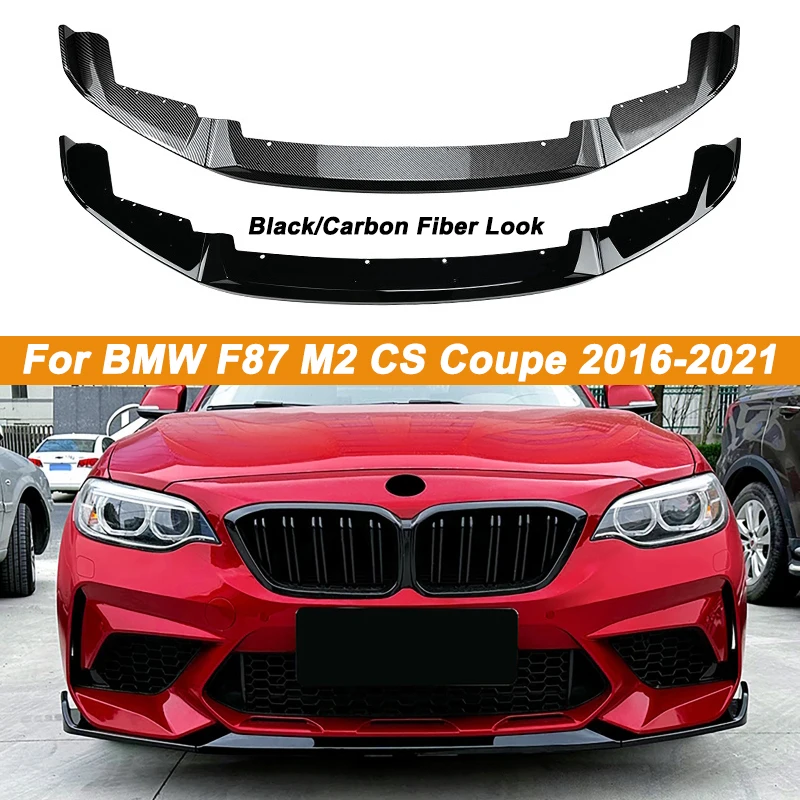 

Car Front Bumper Lip Diffuser Spoiler for BMW F87 M2 CS Coupe 2016-2021 Replacement Automotive Bumper Diffuser Guard Body Kit