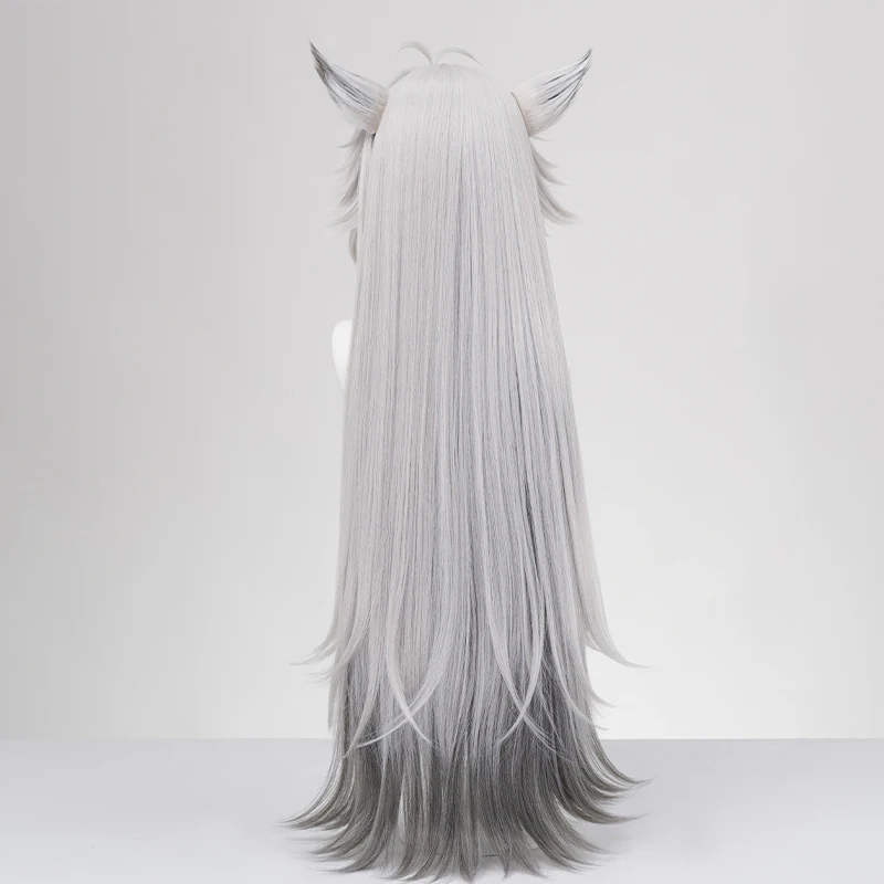 Game Arknights Lappland The Decadenza Cosplay Wig Lappland Cosplay Hair Offwhite Long Hair Wig For Hallowen Play Role Prop