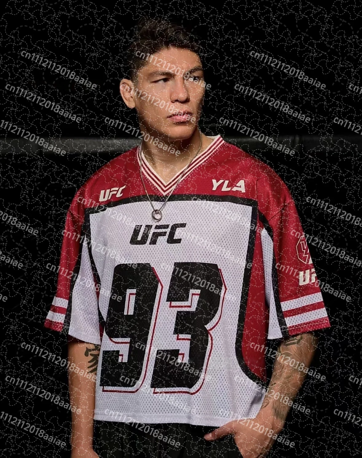 2026 No.93 Men's Children's All Size UFC Sports T-shirts V-neck Digital Prited Unisex Boxing Tranning Sweatshirt Fight Jersey - view 3
