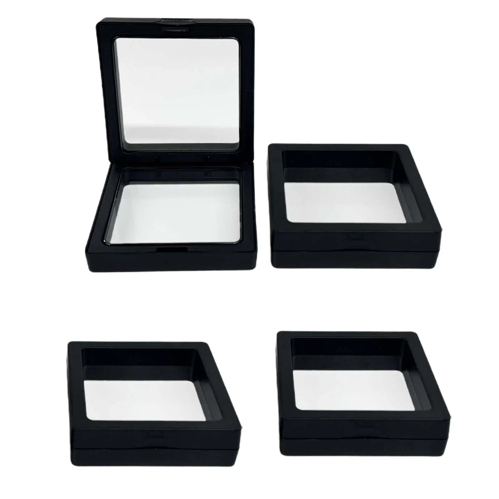 

4Pcs 3D Floating Frame Display Case ,Challenge Coin Holder, Jewelry Storage Box, 3D Floating Display Holder Stand