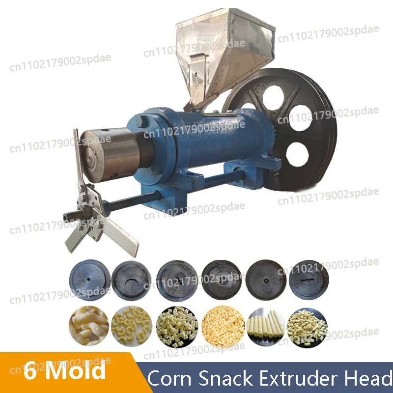 With 6 Mold Corn Snack Food Extruder Rice Corn Puff Extruder Machine Corn Maize Food Puffing Machine