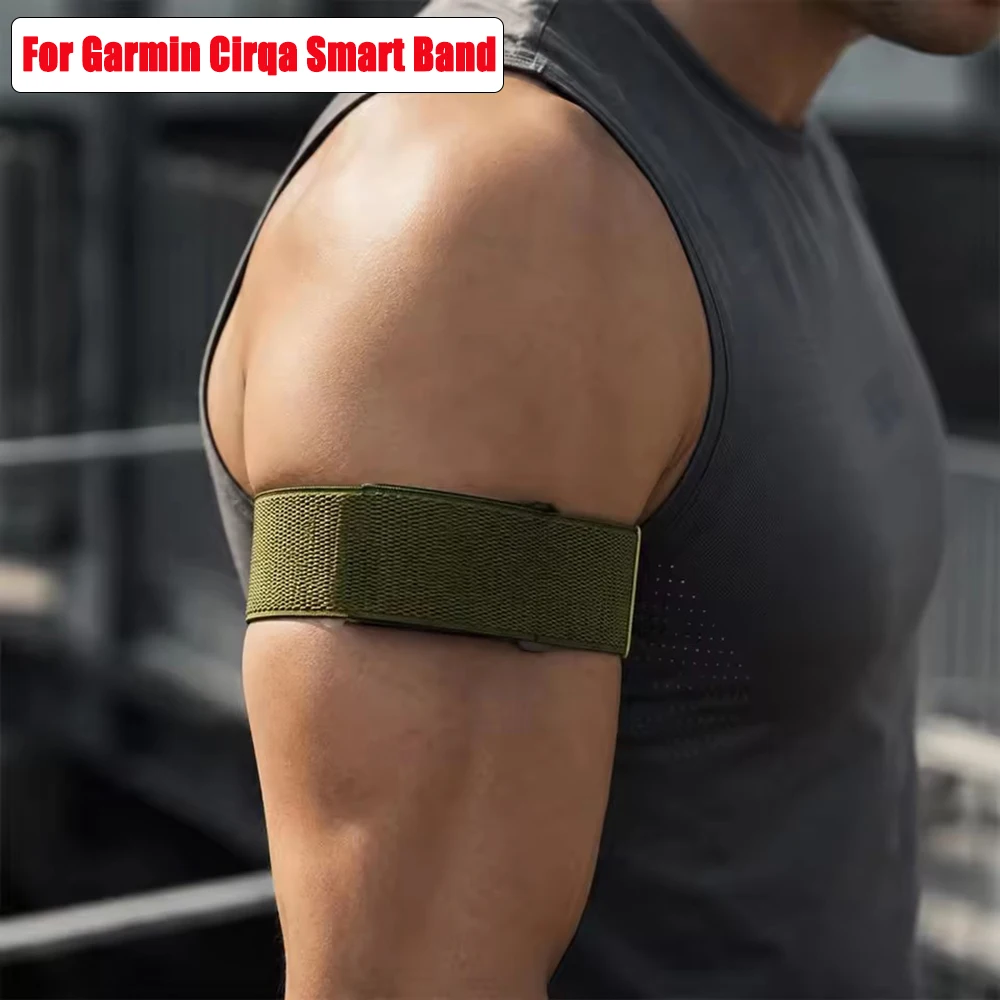 Breathable Nylon Bicep Band For Garmin CIRQA Smart Band Comfortable Adjustable Sport Wristband For CIRQA Fitness Tracker Armband