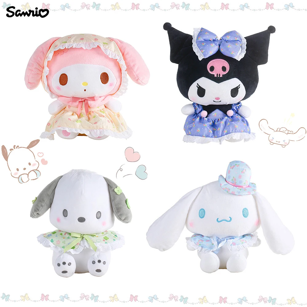 Sanrio Cinnamoroll Kuromi Melody Pochacco Plush Toy Cartoon & Cute Anime Stuffed Doll Children's Toy Birthday Present