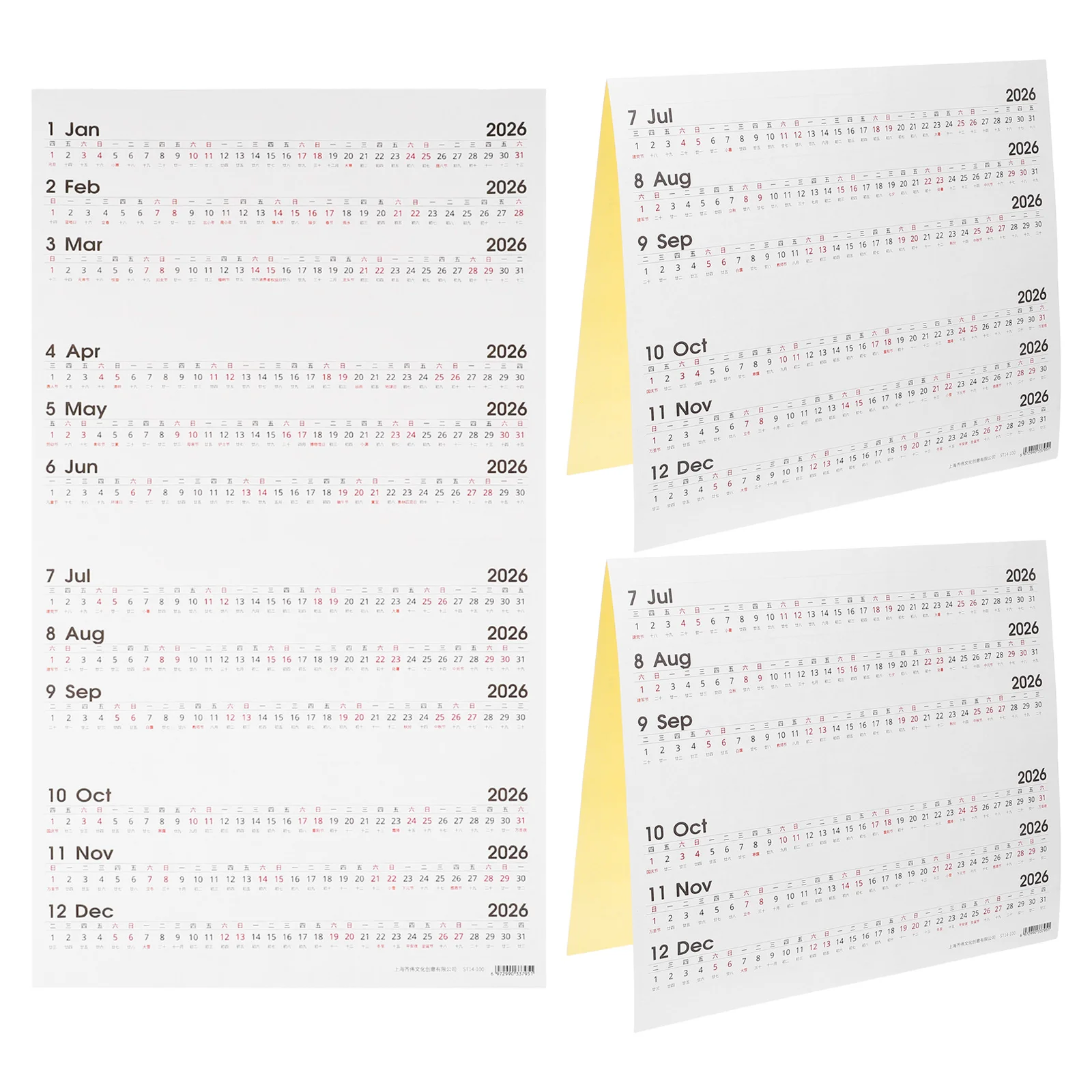 

3 Sheets 2026 Monthly Calendar Stickers Planner Decorative Date Labels Yearly Schedule Tracker for Notebook Journal Scrapbook