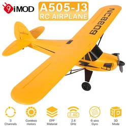9IMOD A505 J3 RC Plane Remote Control Plane EPP 3D/6G 3CH Scale 2.4GHz Fixed Wing Aircraft Model for Beginner Kids Gift