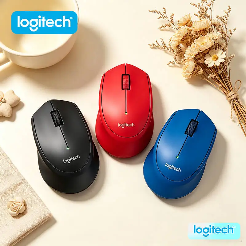 

Logitech M280 Ergonomic Wireless Mouse Low-Noise Tap 10m Link 18-Month Battery Quick Start for Study Desktop