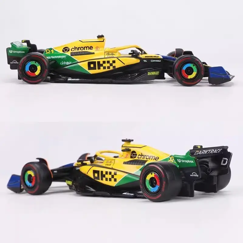 Hot 1:43 Bburago Mcl38 Monaco Grand Prix F1 2024 F1 Alloy Miniature Diecast Model #4 #81 Lando Norris ﻿F1 Alloy Car Toy Gift