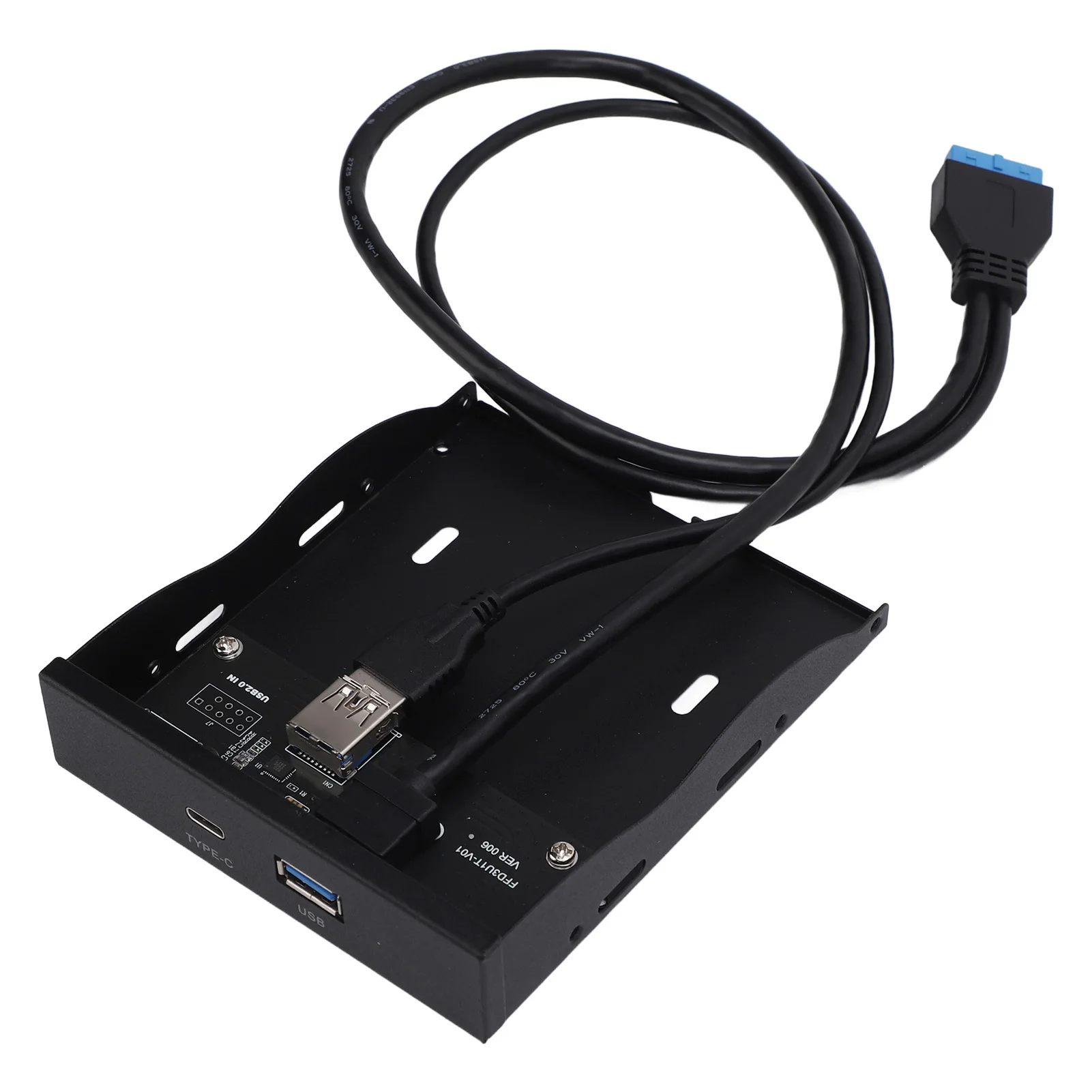 

USB 3.2 GEN1 Концентратор на передней панели Plug and Play USB Женский 19-контактный порт 5 Гбит/с Расширяемый отсек для дискеты на передней панели типа C для компьютеров