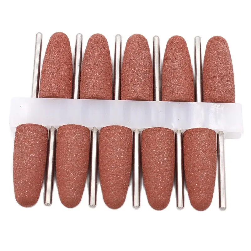 10pcs Silicone Rubber Dental Polishing Polisher Grinders Nail Drill Bits for Electric Manicure and Oral Intial Polishing Burs