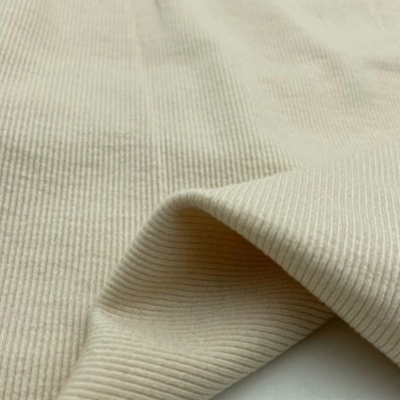 Knitted High Elastic Cotton Spandex Material Solid Color Clothing Fabric Summer for Dress Cloth Per Meter for Sewing Diy