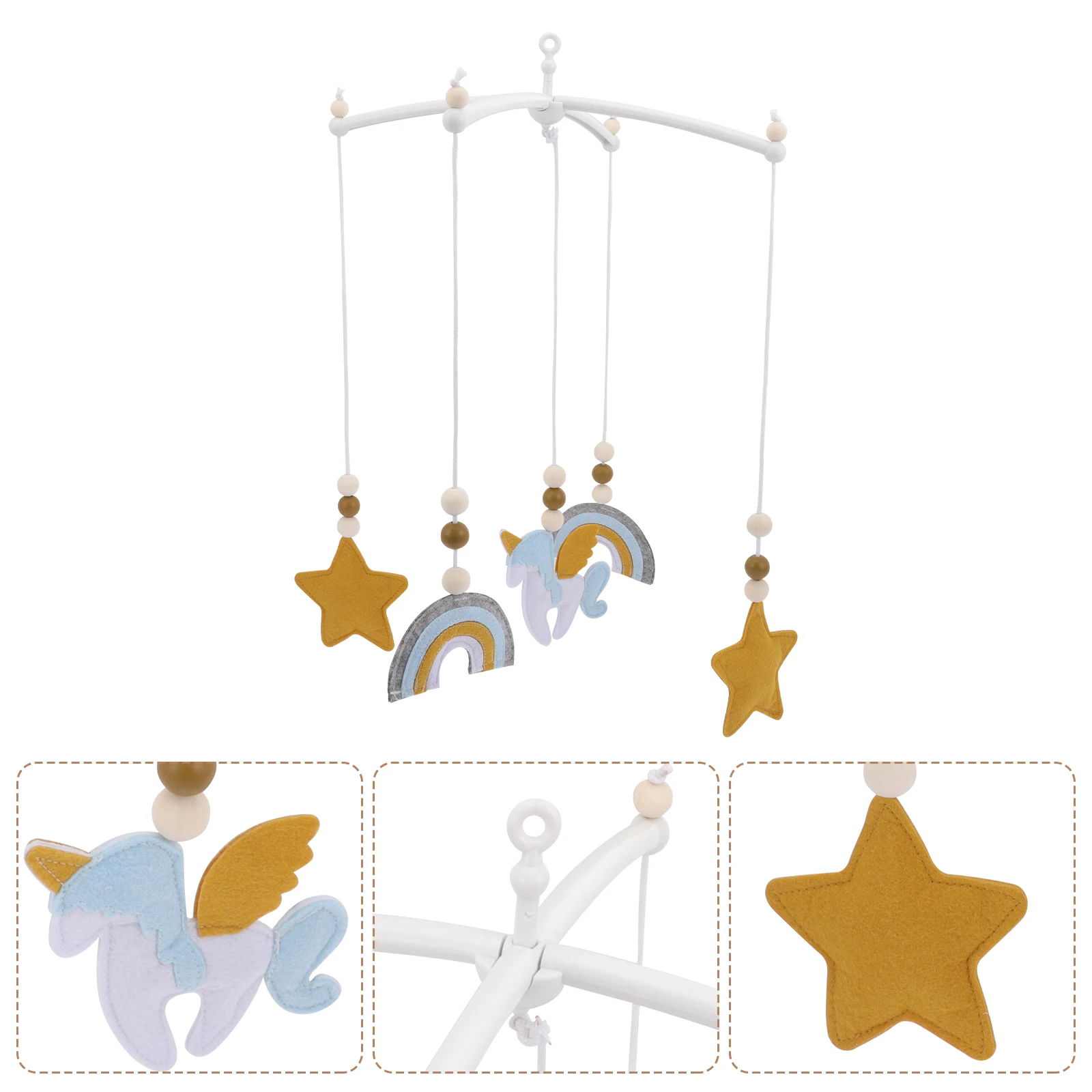 Móvil para cuna de bebé para recién nacidos, desarrollo de habilidades motoras, decoración de gimnasio sensorial colgante para niños y niñas, asiento de coche de regalo de Navidad