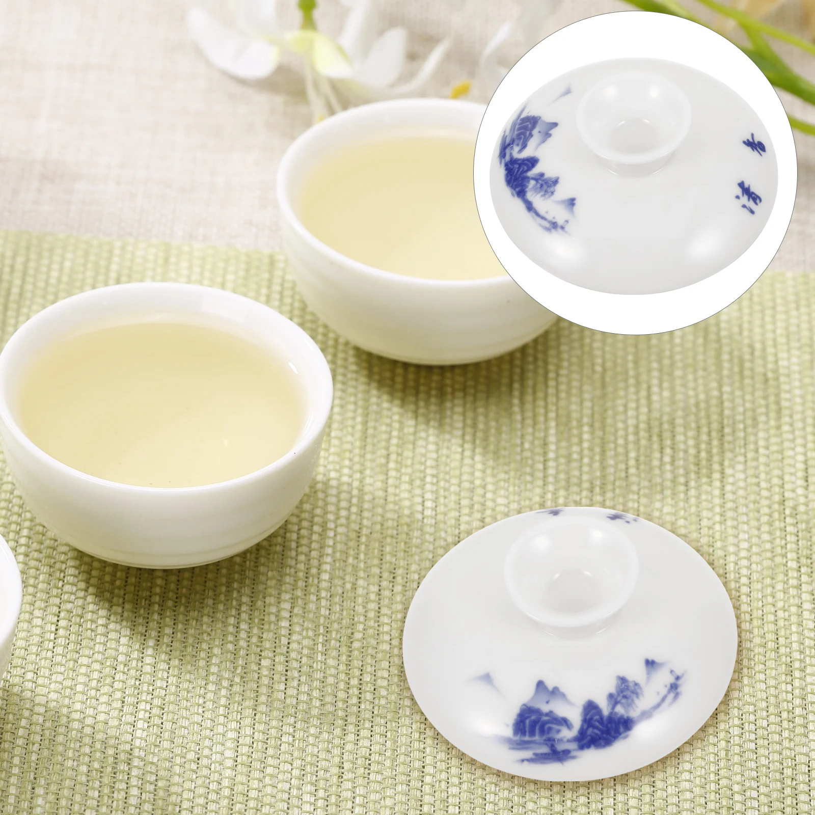 Ersatzdeckel für Teetasse, Keramik-Teekannenzubehör, zuverlässiges Design, einfache Stabilisierung, langlebig, langlebig