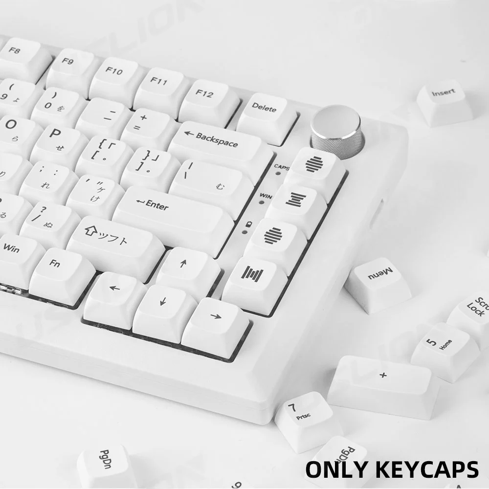 Imagem -03 - Xda Perfil Keycaps para Teclado Mecânico Japonês e Inglês Estilo Branco Minimalista Interruptor mx Sublimação Pbt 127 Teclas