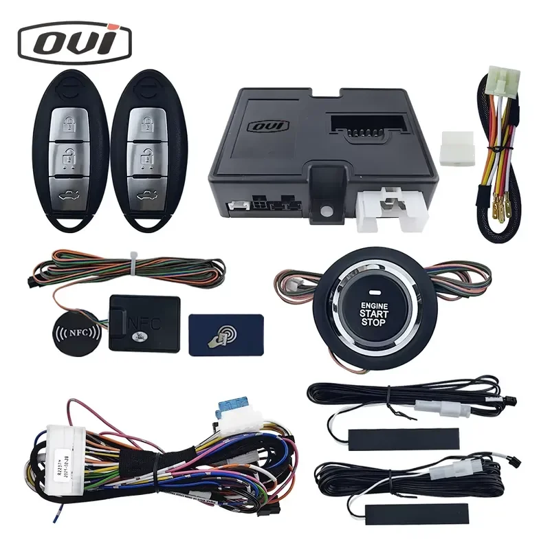 2026 OVI 9310 12V Car System with Smart Key PKE Passive Keyless Entry Auto Induction Unlock Remote Starter Stop-Universal