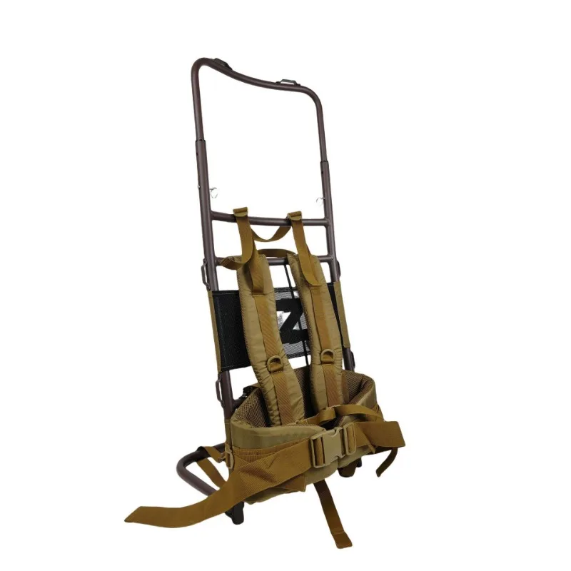 Outdoor adventure frame aluminum alloy hiking long distance large capacity thickened backpack