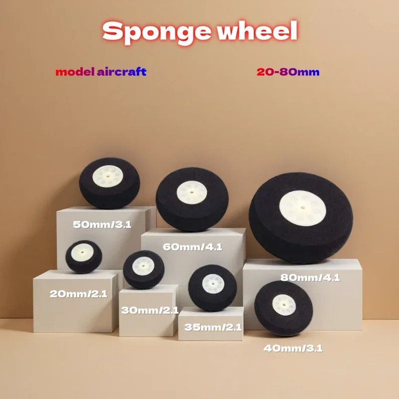 

Аксессуары для шасси моделей самолетов с неподвижным крылом: губчатые колеса 25 мм, 30 мм, 35 мм, 40 мм, 50 мм, 60 мм, 80 мм