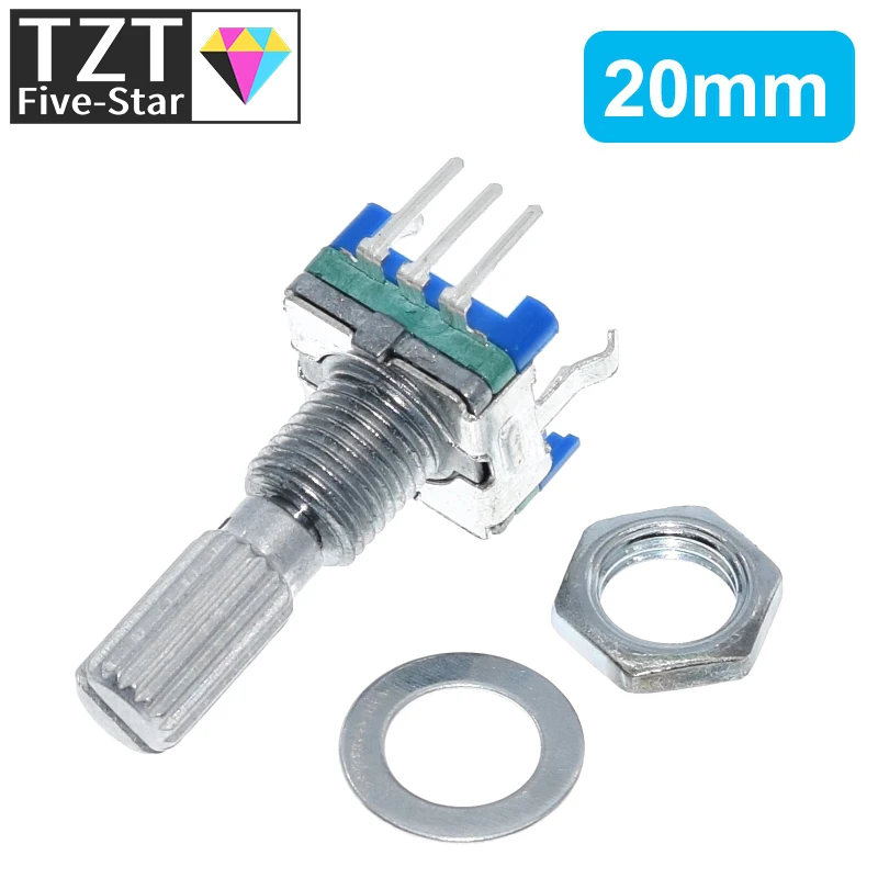 1PCS Plum handle 15mm 20mm rotary encoder coding switch / EC11 / digital potentiometer with switch 5 Pin