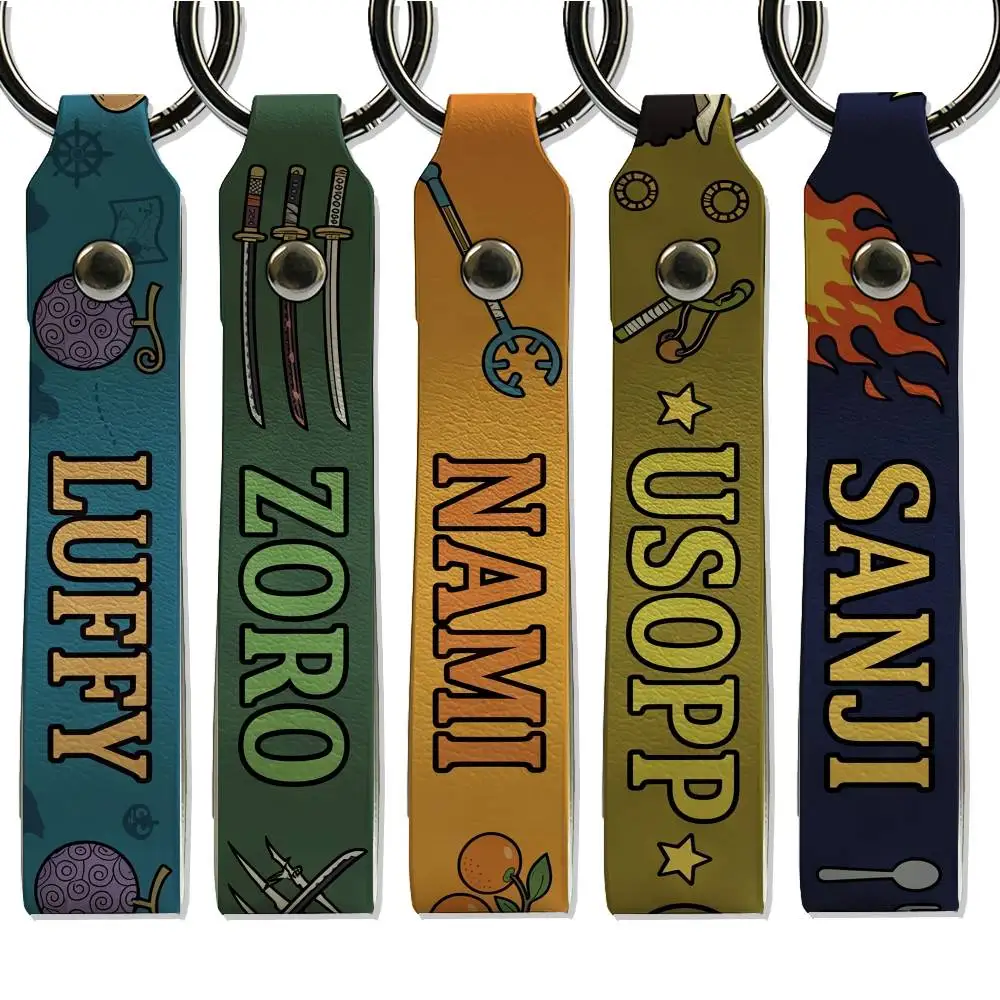 Motorcycle ONE PIECE Simple Keychain Lightweight Key Ring Backpack Charm Card Holder