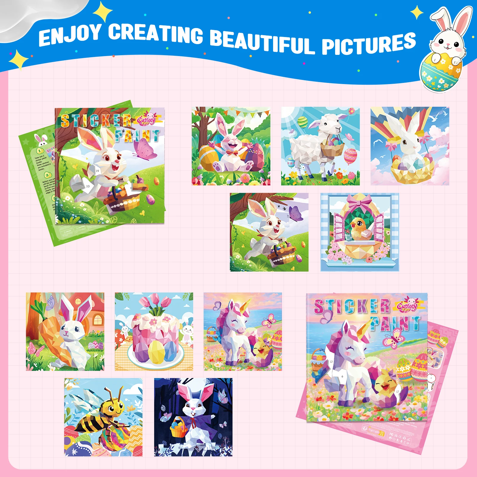 3D Animal Jigsaw Puzzle Stickers Book DIY Handmade Creative Collage Art Set With Self-Adhesive Paper Back To School Kids Gifts