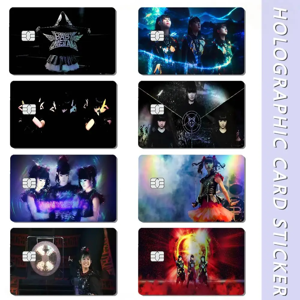 Band B-BABYMETAL Holographic Sticker Laser Film Shinny Skin For Debit Credit Bank Card