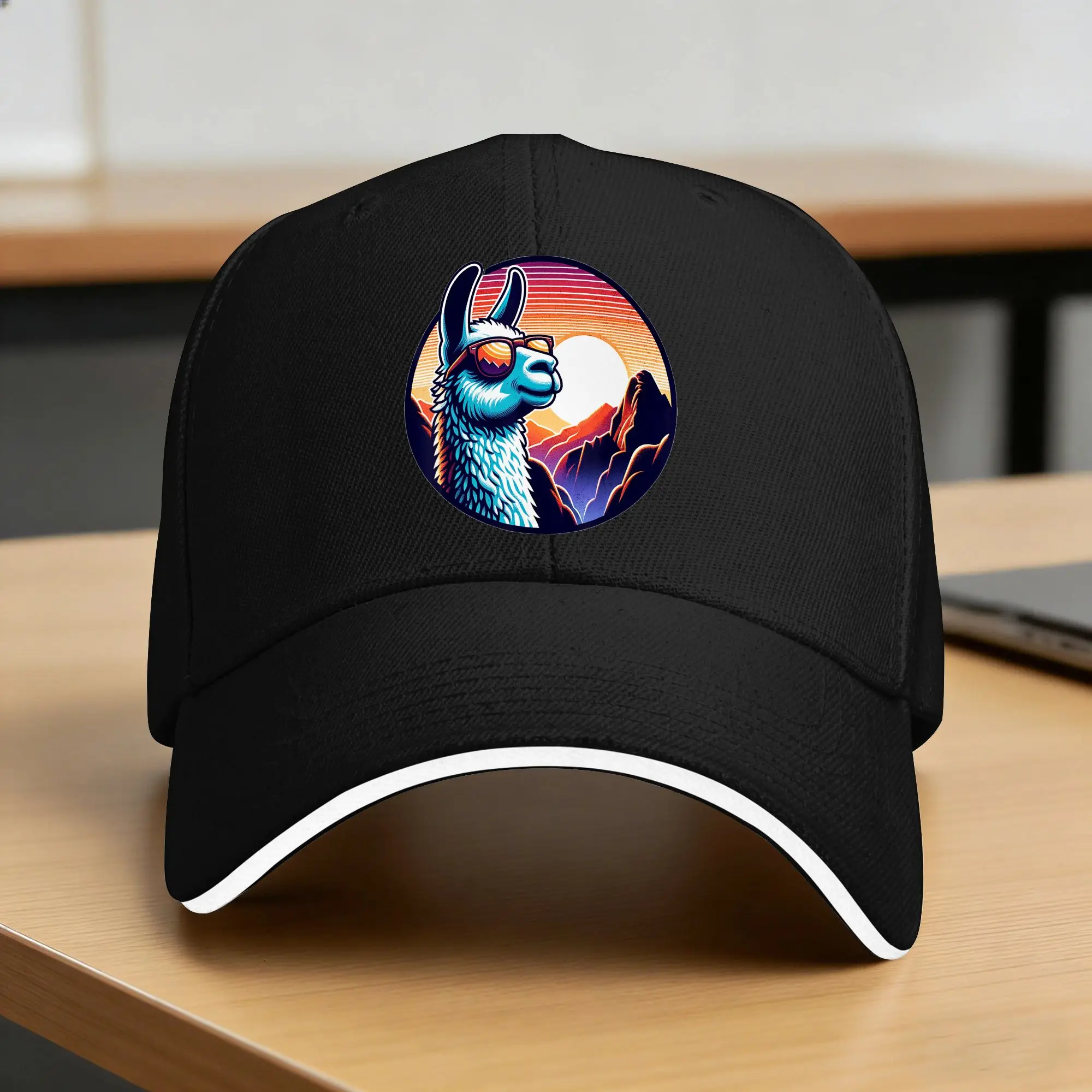 Alpaca At Machu Picchu in Peru Casual Baseball Cap Summer  Trucker Hat Sun Tennis Skate Hip Hop Hats Men Women Baseball Caps