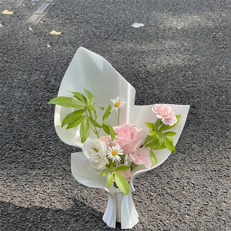 New Nordic Style Flower Bouquet Vase Creative Irregular Desktop Ornament 3D Printing Modern Art Flower Display Container Gifts