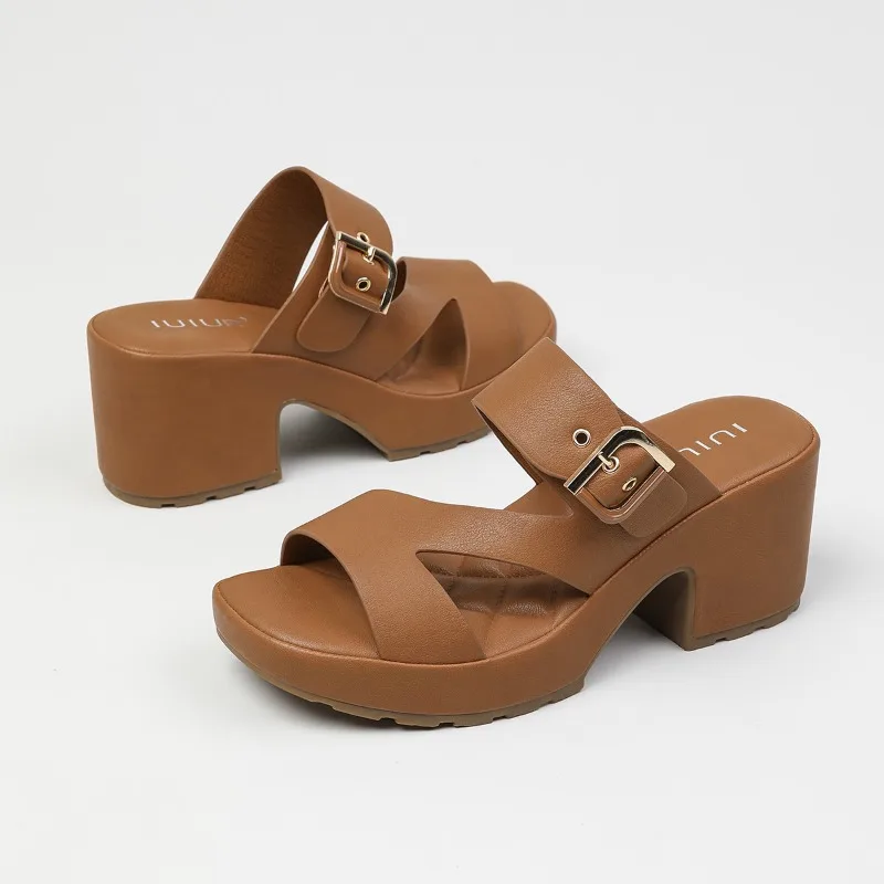 

Женские сандалии на танкетке с винтажным плетеным ремешком и пряжкой, с открытым носком, летние новые шлепанцы на высоком квадратном каблуке