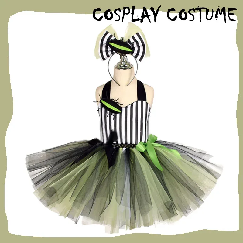 

2024 Movie Insect Juice Kids TUTU Dress Cosplay Children Girls Costume Kids Stage Performance Clothing Halloween Party Suits