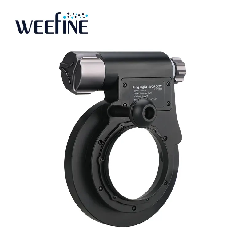 Weefine WF105 Ring Light 3000 CCW Video Light Strobe Light Waterproof Scuba Diving Flashlight Underwater Photography Videography