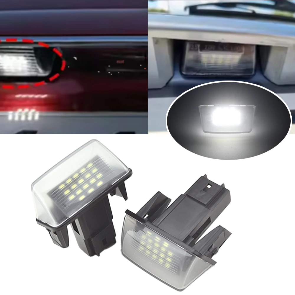 لوحة ترخيص السيارة ضوء LED 12 فولت مقاوم للماء سطوع عالية لسيتروين C3 بيكاسو 2009-2012 نموذج أضواء لوحة الترخيص #1