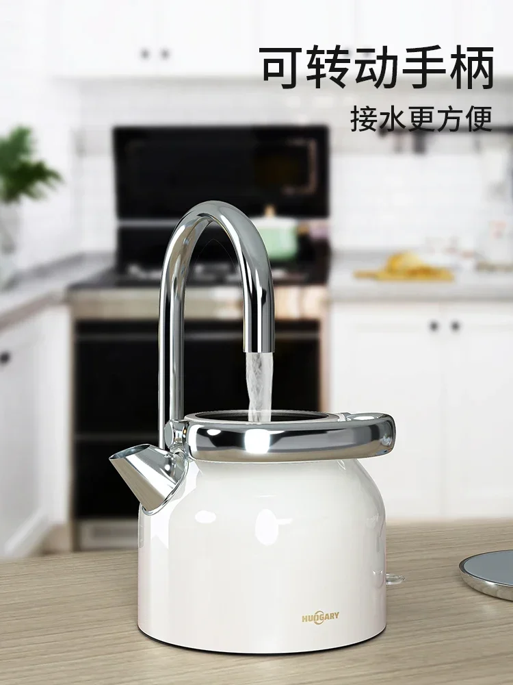 220V HUOGARY Retro Electric Kettle with Large Capacity and Automatic Shut-Off, European Style Stainless Steel Water Boiler WCB