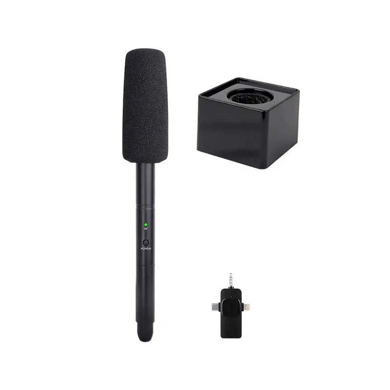 

Wireless Interview Microphone Mobile SLR Camera Dedicated to NewsReporters Outdoor Street Noise Cancelling Cordless Microphone