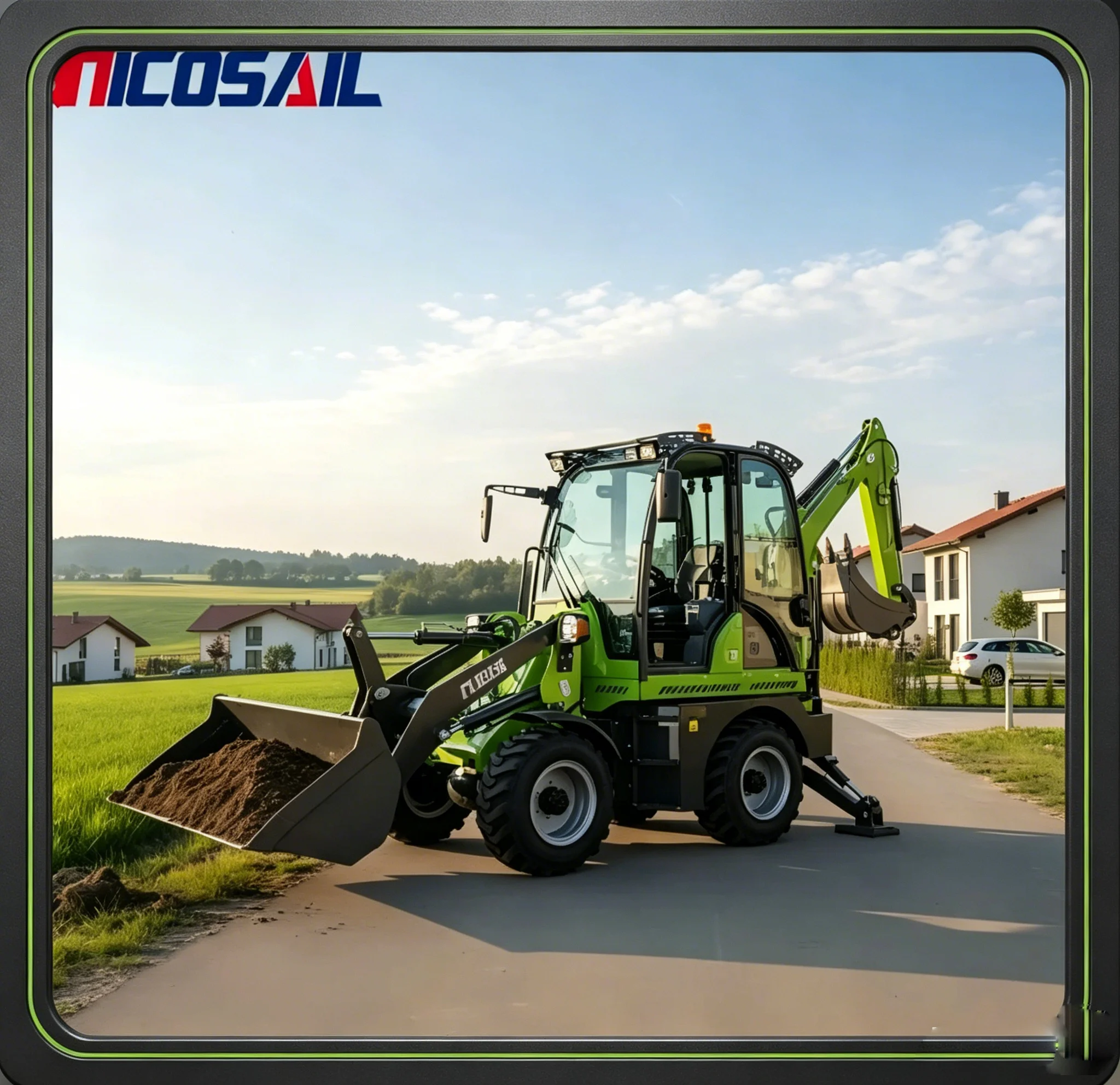 18-25 HP Backhoe Loader Euro 5 Engine CE Certified Multifunctional 2 in 1 Excavator Loader for Farm Construction