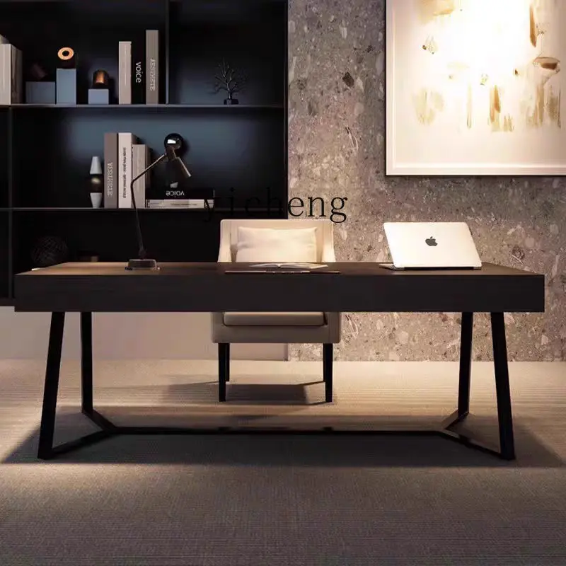 YFY  minimalist solid wood computer desk living room office study home double long table writing desk