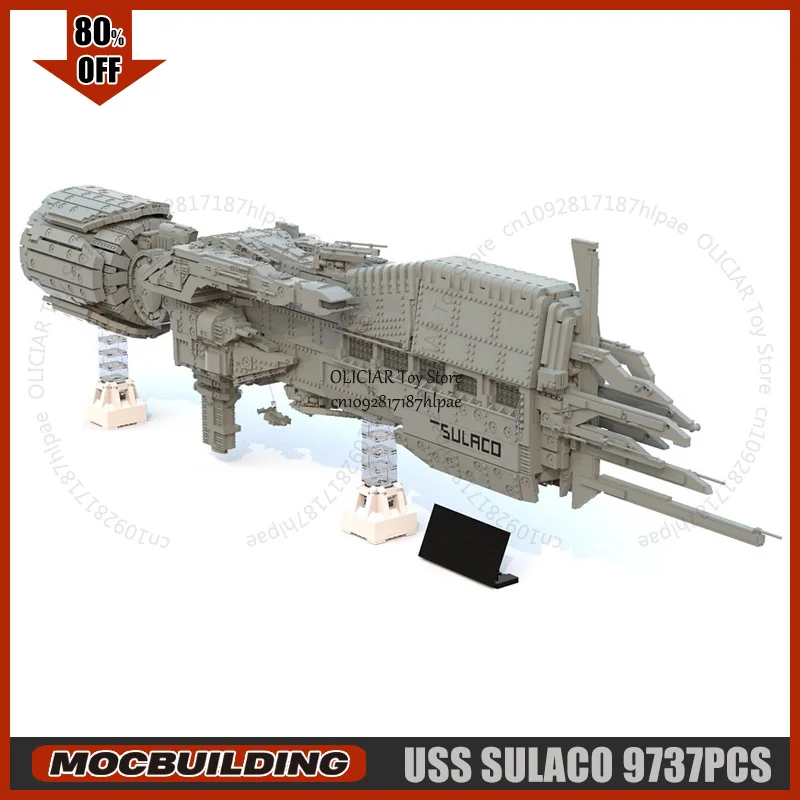 

UCS MOC Building Blocks USS SULACO 9816 Spaceship Technology Bricks DIY Assemble Space Creative Collection Display Toys Gifts