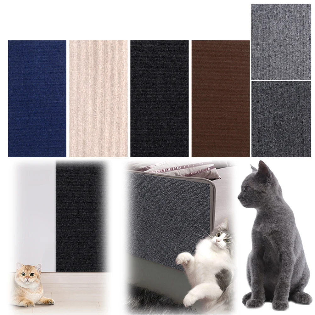 Cat Scratcher Mat Cat Climbing Mat Self-Adhesive Cats Scratch Carpet Multi-Purpose Trimmable for Furniture Sofa Wall