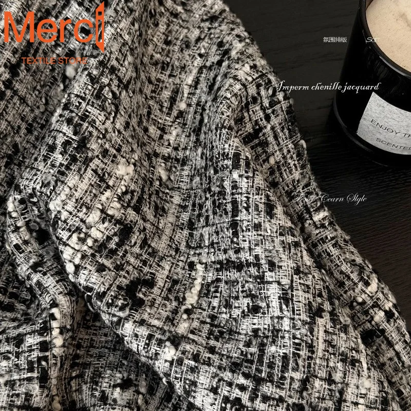 Small Fragrant Curtains Italian Style Minimalist Black Cotton and Linen Curtains for Living Dining Room Bedroom Custom Size