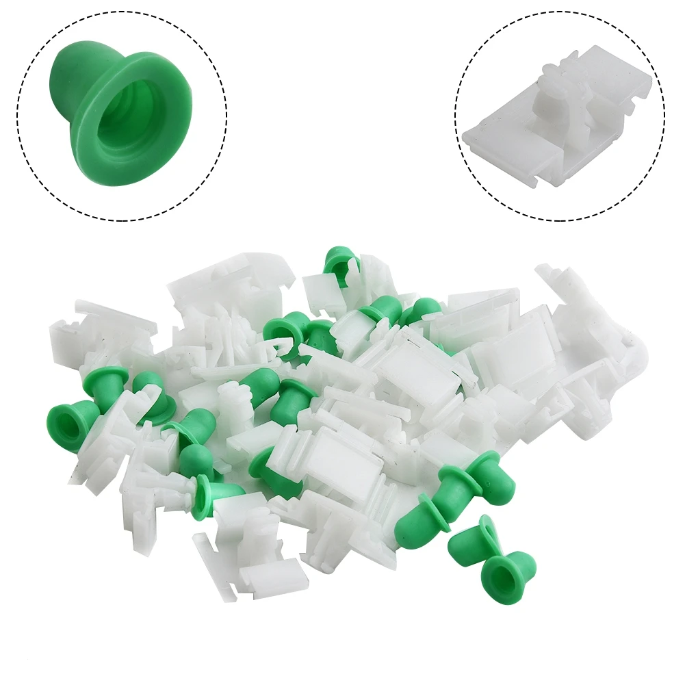 100Pcs/Set Car Clips Retainer with Rubber Boot for E36 318Ti M42 M3 51132251394 White+Green Car