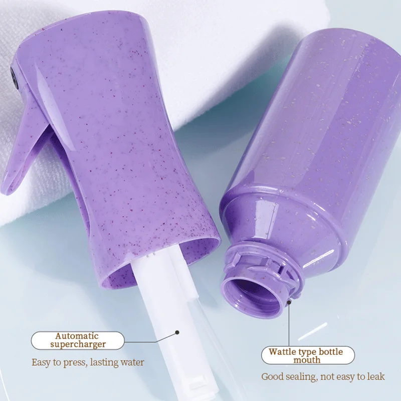 Set Sikat Rambut 2 Buah dengan Botol Semprot Sampo Sisir Pijat Kulit Kepala Jerami Gandum Sikat Rambut Kantung Udara Alat Kecantikan Rambut Salon