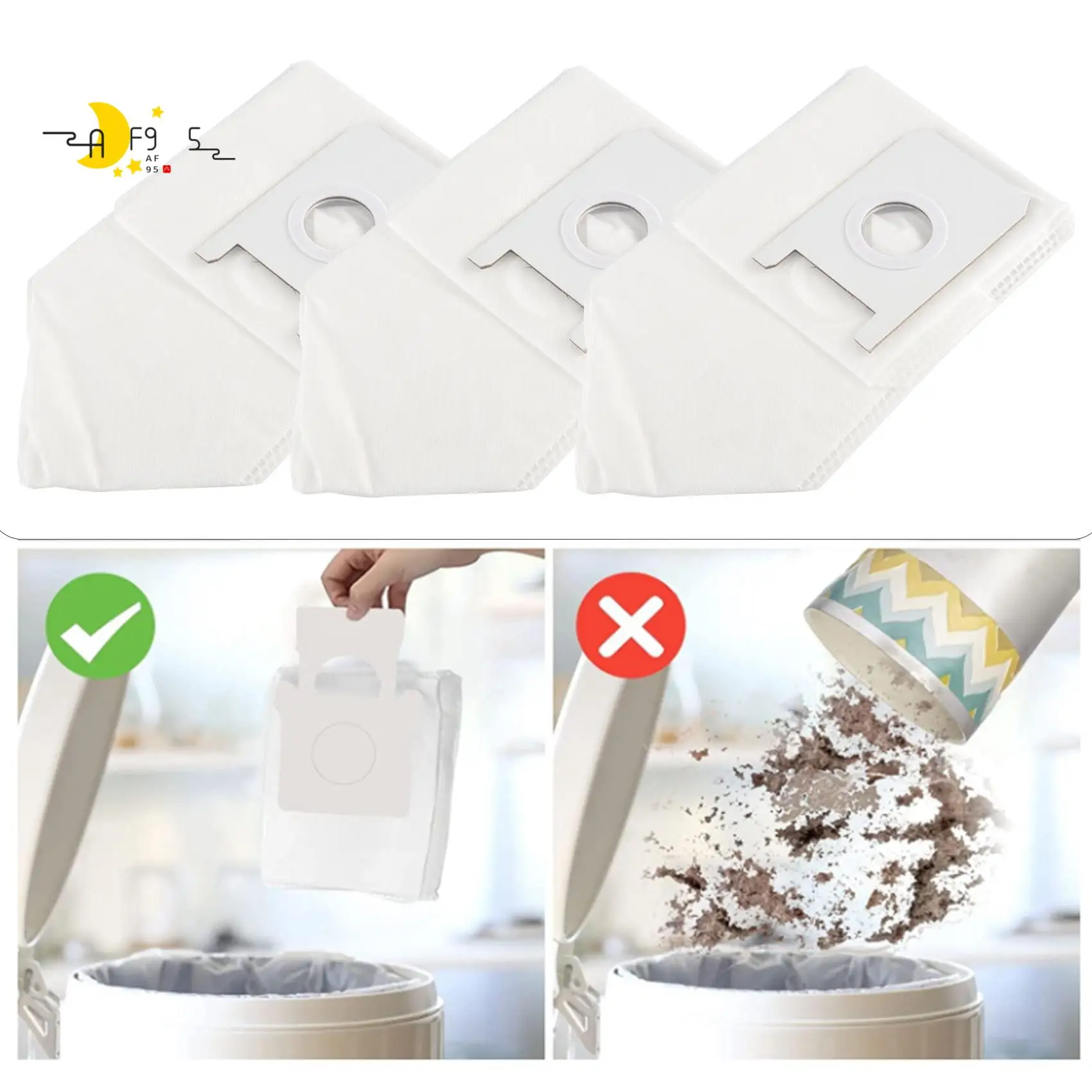 

AF95-Accessories Dust Bags For Conga 2290 Robotic Vacuum Cleaner Dust Filter Paper Bag Dust Bags Replacement